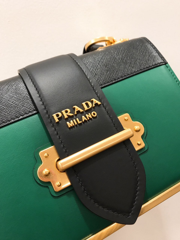 Pra*a cahier leather shoulder bag