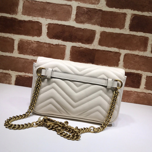 G*u*i gg marmont pearl chain belt bag