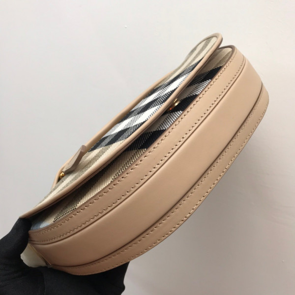 B**rry small check canvas and leather olympia bag