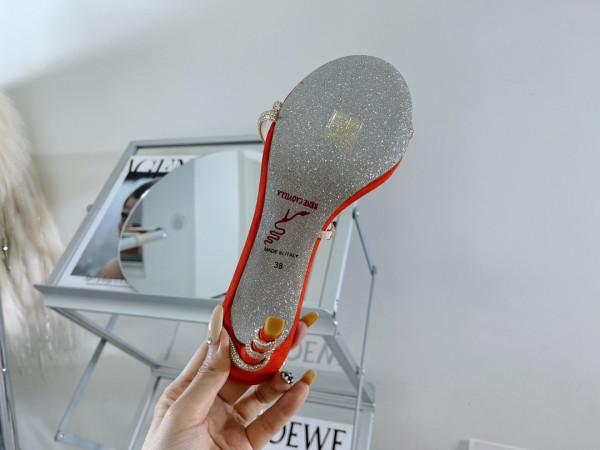 RENE CAOVILLA JEWEL SANDAL SNAKE WITH HEEL MARGOT