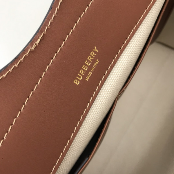 B**rry medium two-tone canvas and leather pocket tote