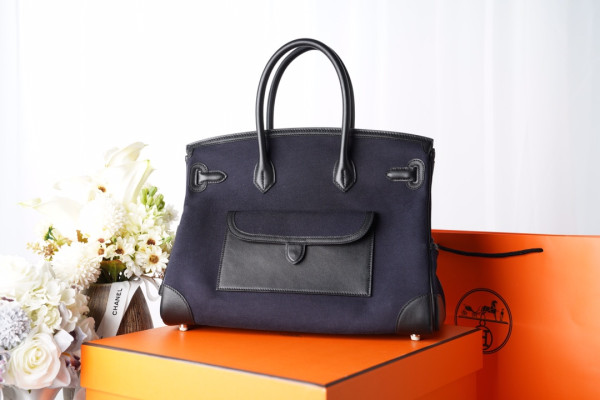 H**mes cargo birkin bag canvas and swift 35