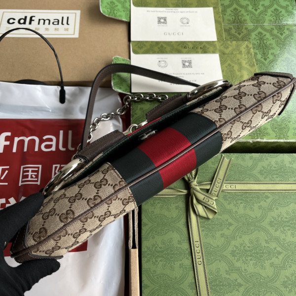 G*u*i horsebit chain medium shoulder bag