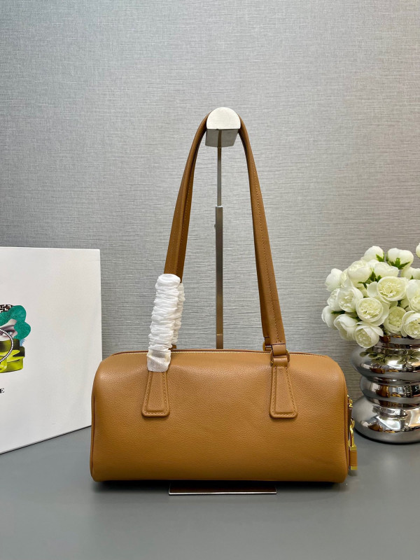 Pra*a re-nylon medium top-handle bag with padlock