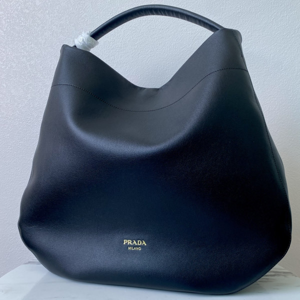 Pra*a large leather shoulder bag